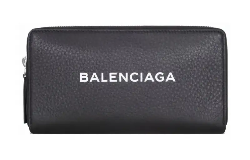 Balenciaga Calfskin Wallet Women's Black