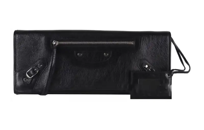 Balenciaga Lambskin Clutch Women's Black