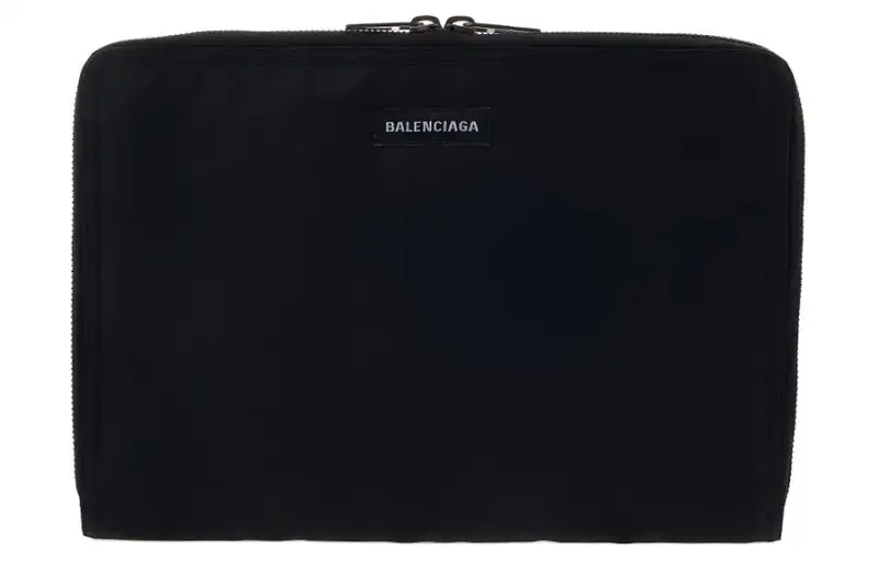 Balenciaga Cow Leather Clutch Men's Black
