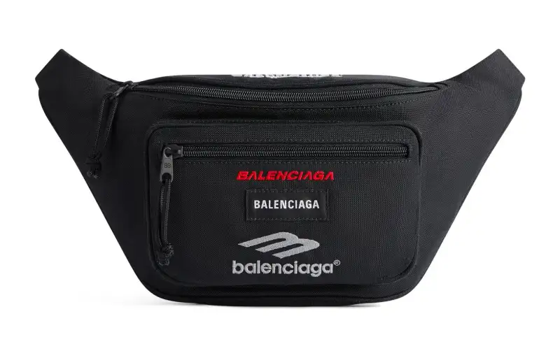 Balenciaga Explorer Polyamide Fanny Pack Men's Black