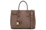SAINT LAURENT SAC DE JOUR Calfskin Shoulder Bag, Crossbody Bag, Handbag Women's Dark Hazelnut