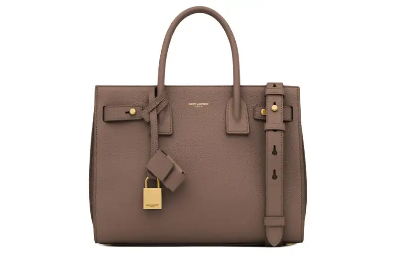 SAINT LAURENT SAC DE JOUR Calfskin Shoulder Bag, Crossbody Bag, Handbag Women's Dark Hazelnut