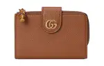 GUCCI Leather Wallet Medium Women's Brown