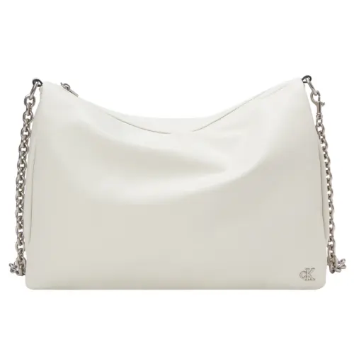 CALVIN KLEIN Synthetic Material Shoulder Bag Small Square Bag Crossbody Bag Medium Women's Ivory White