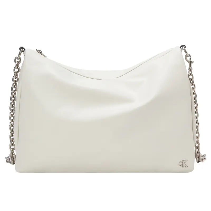 CALVIN KLEIN Synthetic Material Shoulder Bag Small Square Bag Crossbody Bag Medium Women's Ivory White