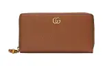 GUCCI Leather Wallet Women's Brown