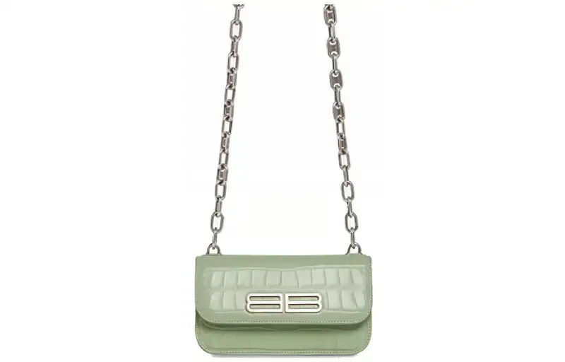 Balenciaga Cow Leather Handbag, Crossbody Bag, Shoulder Bag Women's Light Green