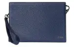 GUCCI Leather Clutch Men's Blue