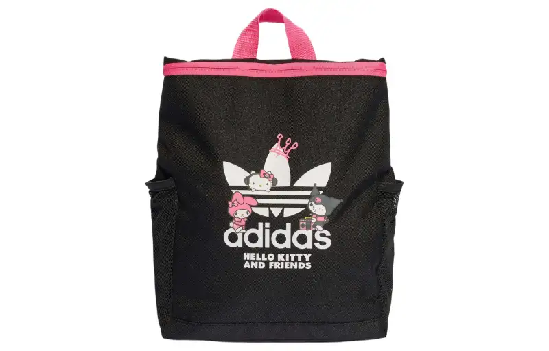 Adidas Originals Polyester Backpack Regular Men's Black & Pink