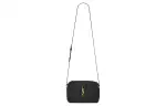 SAINT LAURENT LOU Leather Shoulder Bag, Crossbody Bag Women's Black