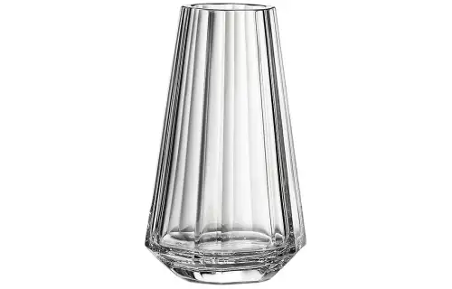 Tiffany Tiffany Facets series crystal glass large tapered vase transparent color