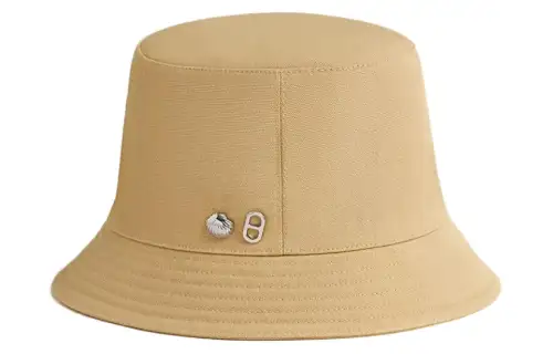 HERMES Cotton Bucket Hats Women's Beige