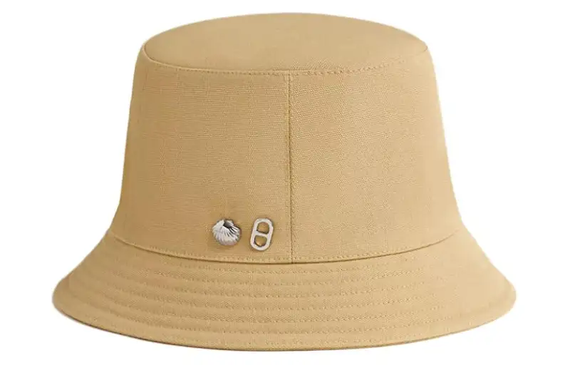 HERMES Cotton Bucket Hats Women's Beige