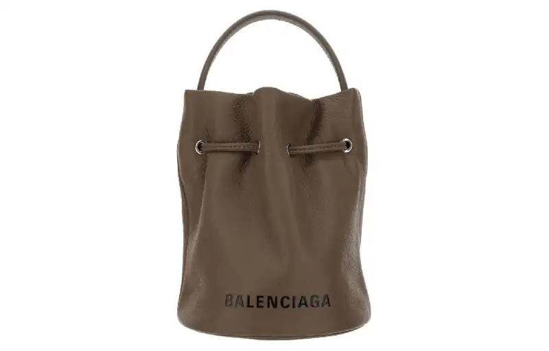 Balenciaga Calfskin Bucket Bag Handbag Extra Small Women's Mink Gray