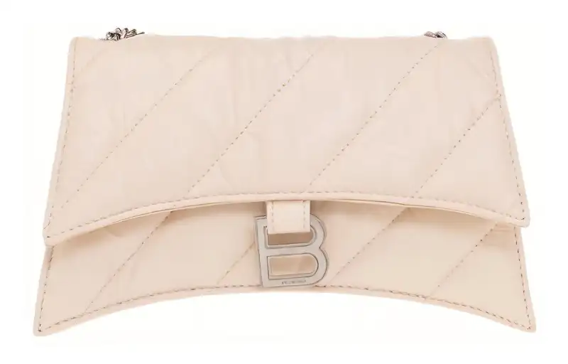 Balenciaga Calfskin Portable Crossbody Bag, Shoulder Bag Women's Beige