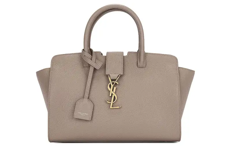 SAINT LAURENT Calfskin Shoulder Bag, Crossbody Bag, Handbag Women's Beige