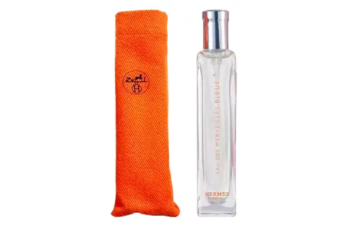 HERMES Blue perfume sample for professional use, cloth bag, 15 ml