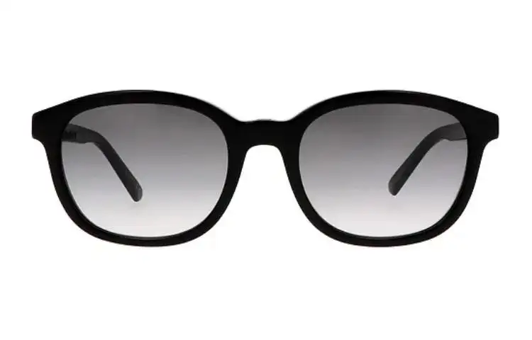 DIOR Acetate Irregular Shape Sunglasses Women's Black