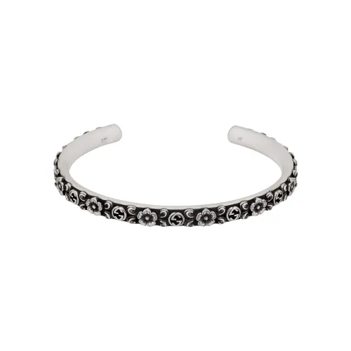 GUCCI Sterling Silver Interlocking G Bracelet