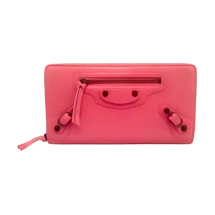 Balenciaga Sheepskin Handheld Wallet Women's Pink