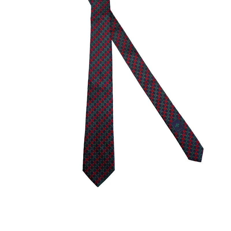 GUCCI Silk Ties Men's Red/Green