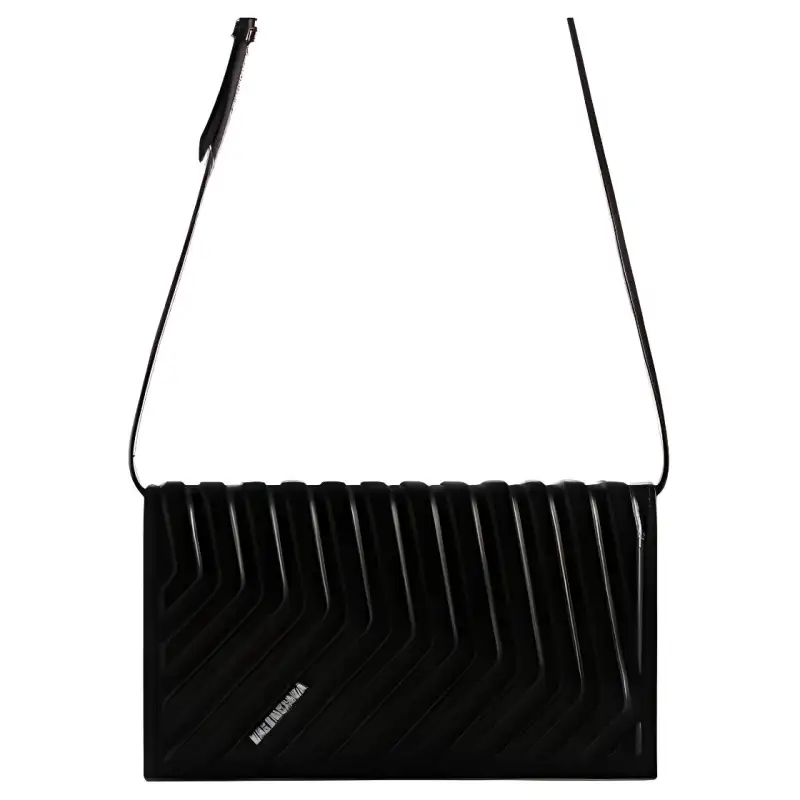 Balenciaga Grain Calfskin Shoulder Bag, Crossbody Bag Regular Men's Black