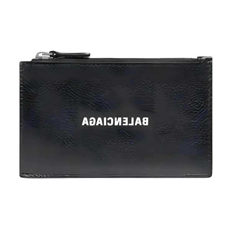 Balenciaga Calfskin Card Holder Large Men's Black