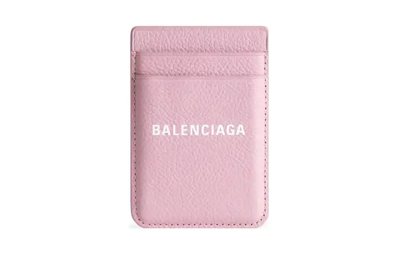 Balenciaga Cash Cow Leather, Leather Card Holder Card Holder Unisex Pink