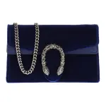 GUCCI Dionysus Velvet Chain Crossbody Bag, Shoulder Bag Extra Mini Women's Dark Blue