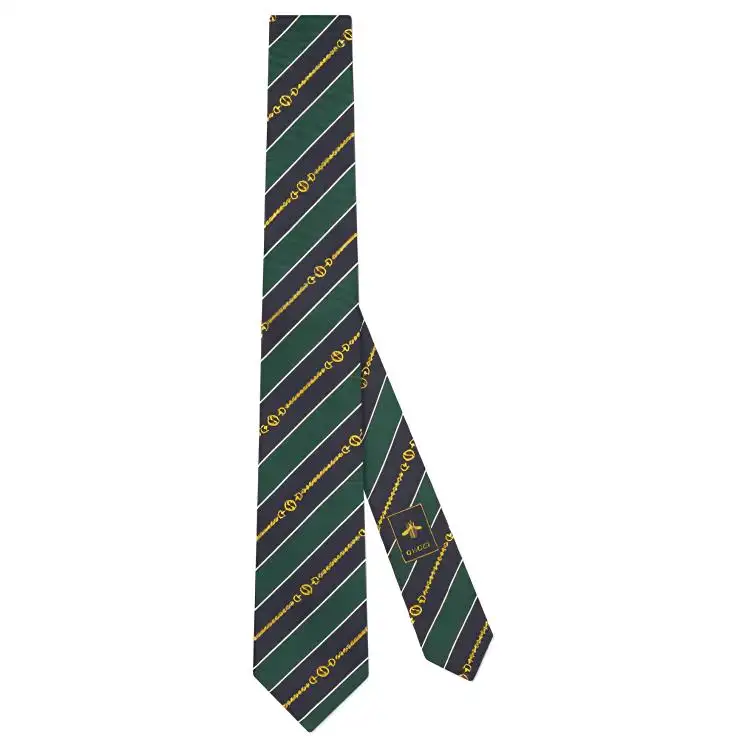 GUCCI Silk Ties Men's Green/Blue