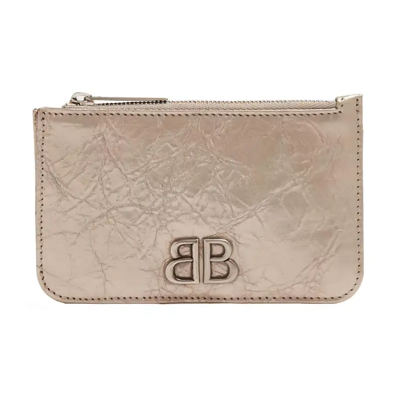 Balenciaga Leather Card Holder Card Holder Women's Metallic