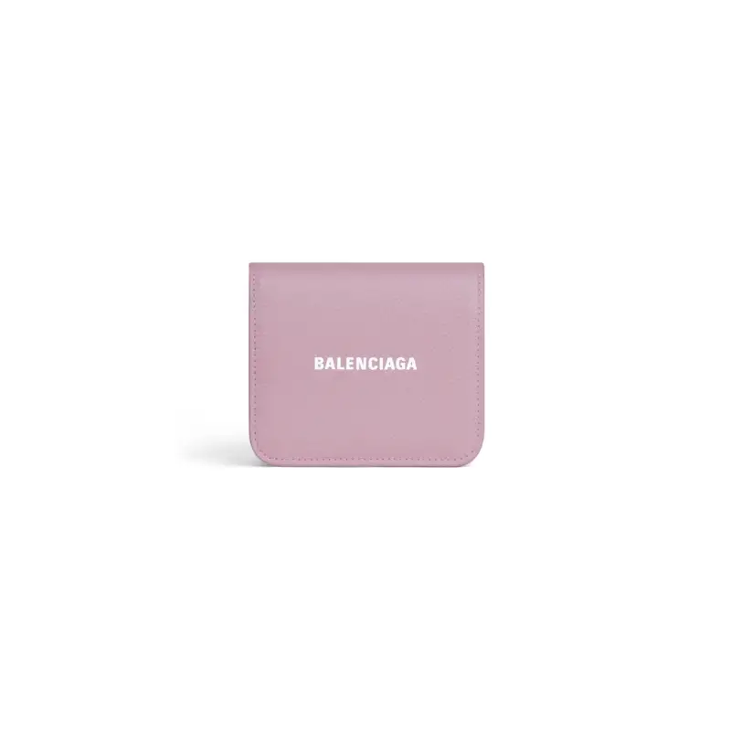 Balenciaga Bifold Leather Wallet Handbag Women's Pink
