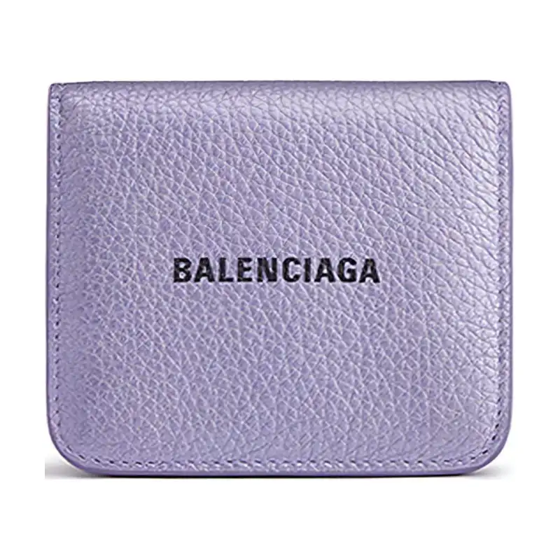 Balenciaga Cow Leather Card Holder Women's Light Purple