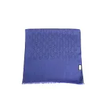 GUCCI Double G Jacquard Fringed Wool Scarf 'Dark Blue'