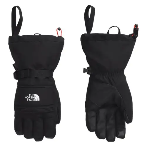 The north face, design regenerated black gloves, men's style
