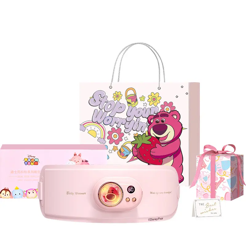 Disney Disney Warming Belt, Strawberry Bear Magnetic Hand Warmer, Belly Warmer, Large Area Heating, Three Temperatures, Soothing Vibrating Massager for Girls, Warmer3