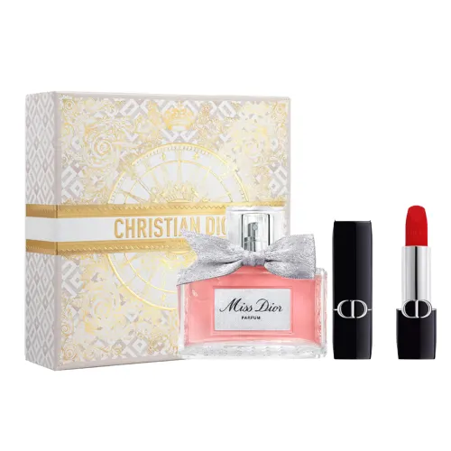 DIOR Lipstick, perfume, golden set, gift box, strawberry with jasmine, graduation party, 35 ml, 5G