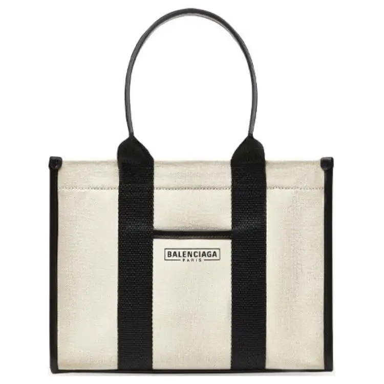 Balenciaga Detachable Strap Canvas Tote Canvas Bag Handbag Women's Beige