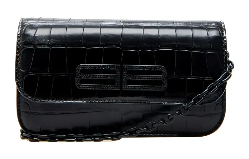 Balenciaga Calfskin Crossbody Bag, Shoulder Bag Women's Black