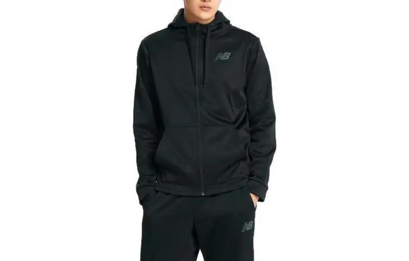 New Balance Jackets Men's Black Hooded Moderate Other
