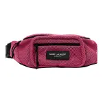 SAINT LAURENT Mesh Zip Closure Fanny Pack Men's Purple