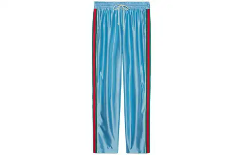 GUCCI Shiny Jersey Jogging Pant With Web