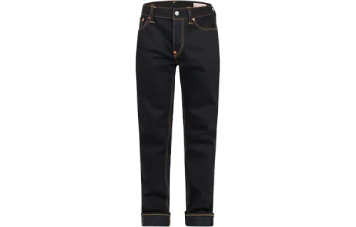 EVISU Jeans Men's Black Moderate Straight Fit Pants