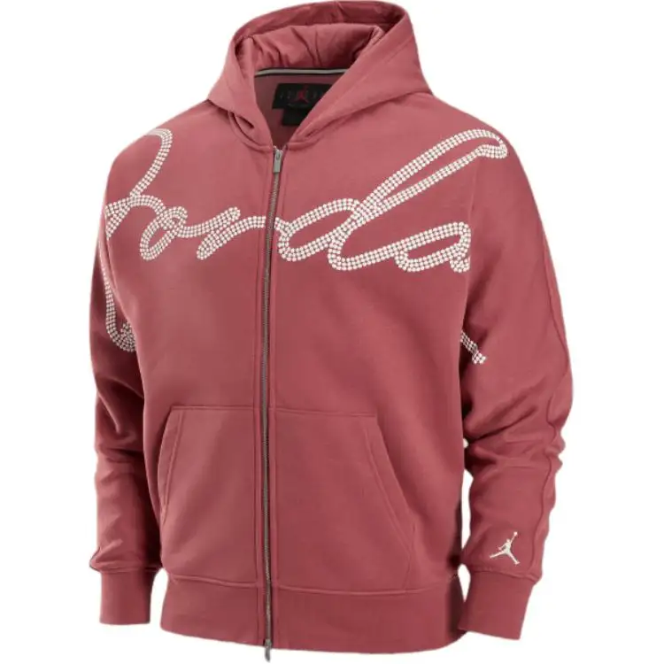 Jordan MVP FW24 Comfortable Minimalist Style Fleece Lined Thermal Hood Jacket Men's Red