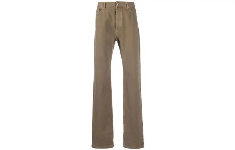 Balenciaga Jeans Men's Khaki Moderate Straight Fit Pants