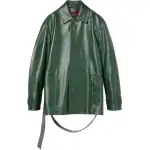 GUCCI Shiny Leather Trench Coat