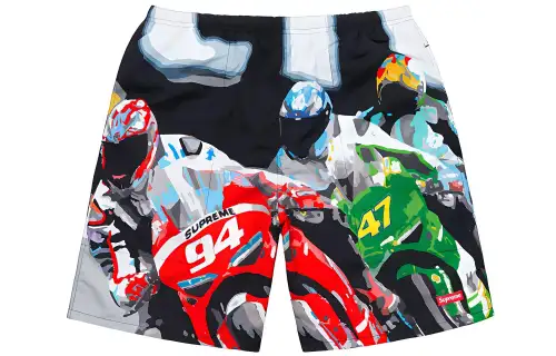 Supreme Week 13 Racing Water Short Casual Shorts Unisex