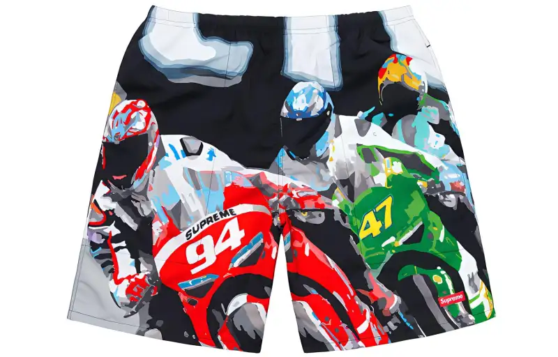 Supreme Week 13 Racing Water Short Casual Shorts Unisex
