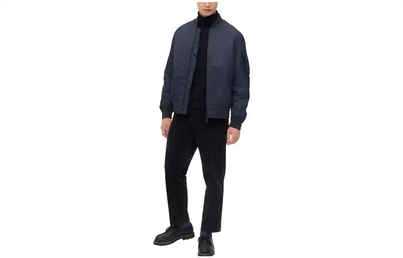 UNIQLO Casual Pants Men's Navy Blue Moderate Straight Fit Pants
