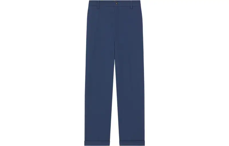 KENZO Straight Leg Turn Up Cuff Trousers
